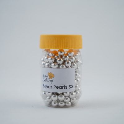 Silver Pearl S3 Sprinkles For Cake