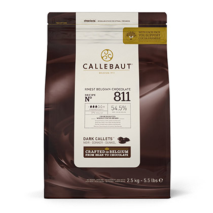 Callebaut 811NV 2.5 kg - Dark Chocolate Callets