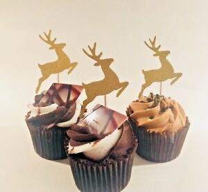 Rein Deer Christmas Toppers- cake toppers- All About Baking