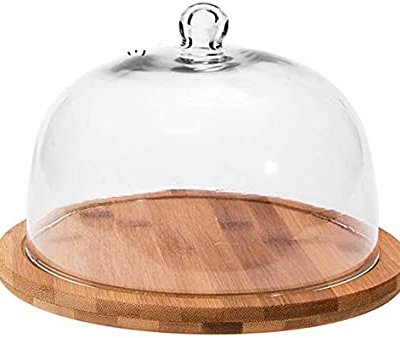 Wooden Cake Stand With Dome in Glass - All About Baking